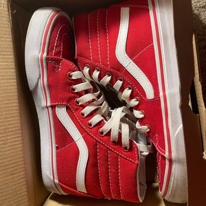 Red high top vans